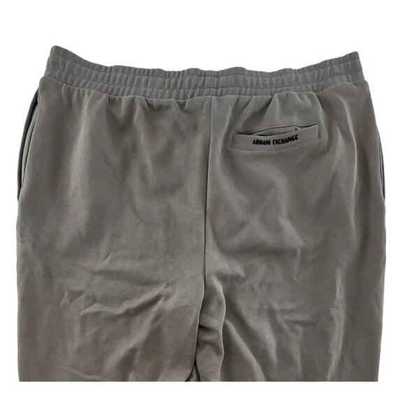 A|X ARMANI EXCHANGE Mens 2XL Falling Logo Jogger Track Pants Pewter Gray Trouser - Picture 6 of 10